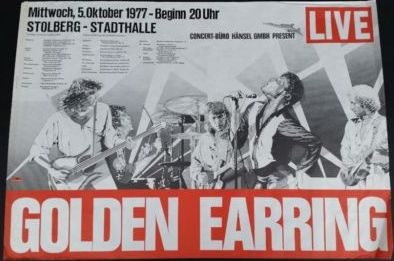 Golden Earring show poster October 05, 1977 Stolberg - Stadthalle